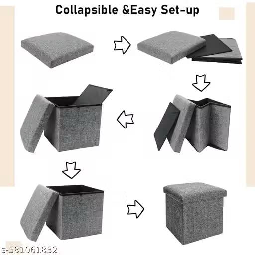 Multifunction Fabric Storage Stool